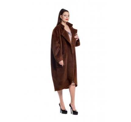 Coat brown color with buttons
