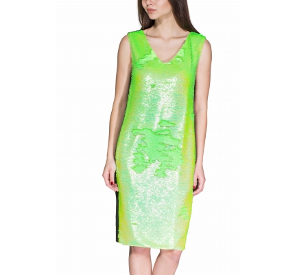 Dress with green sequins