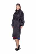 Пальто-кимоно черное - Фото