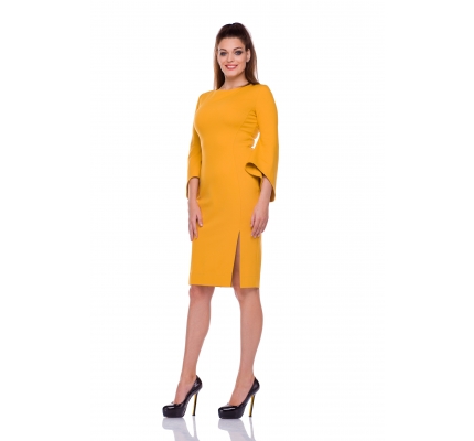 Dress ocher color with  sleeves