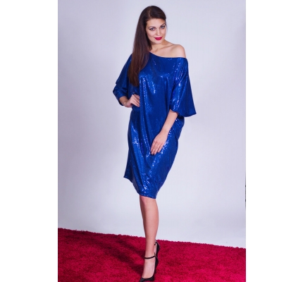 Dress dark blue sequin