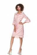 Платье розовое гипюровое - Фото