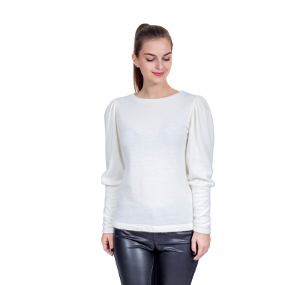 Sweater white color straight