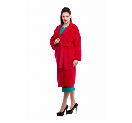 Пальто-кимоно красное
