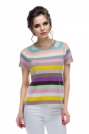 Sweater with colored stripes - Фото