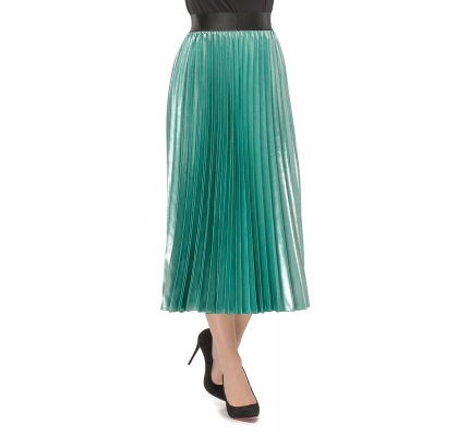 Skirt pleated mint color