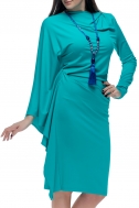 Dress with corners mint-colored  - Фото