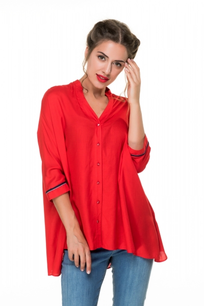Blouse red color - Фото