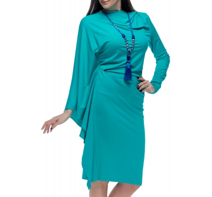 Dress with corners mint-colored 