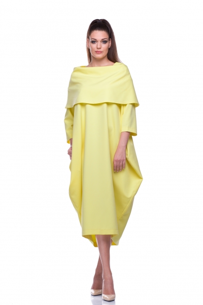 Платье-буль желтый - Фото