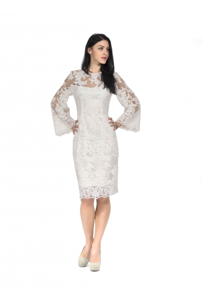 Сукня  гіпюрова біла - Фото