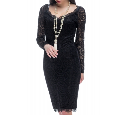 Dress with black lace 