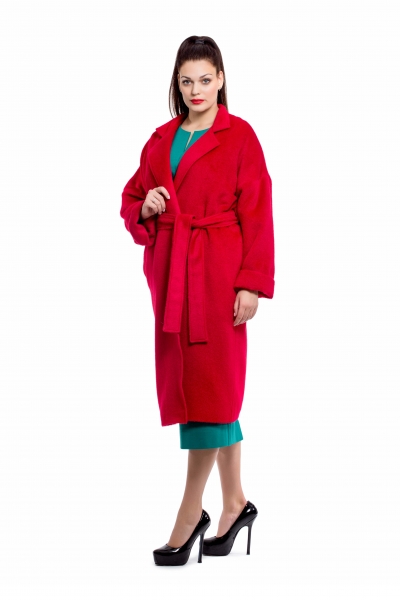 Red kimono coat - Фото