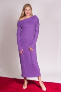 Платье фиолетовое  на шнурке - Фото