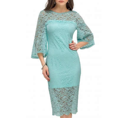 Dress with lace mint 