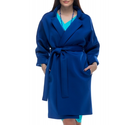 Пальто синего цвета