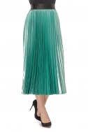 Skirt pleated mint color - Фото