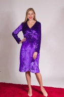 Платье велюровое фиолетовое - Фото