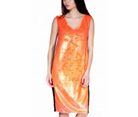Сукня з помаранчевими паєтками